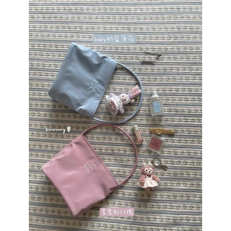 ʀᴏᴀɴɴᴀ_ᴋʀ自留🇰🇷韓國小眾mucu and ebony糖果色刺繡尼龍休閒腋下單肩手提女包-細節圖4