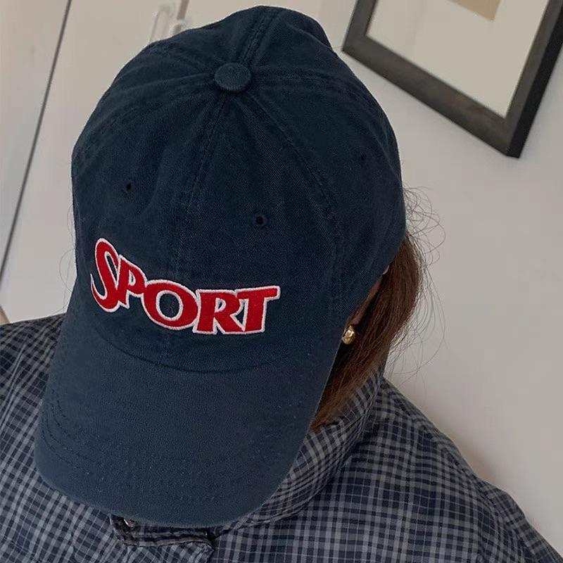 ʀᴏᴀɴɴᴀ_ᴋʀ孫芸芸同款✨韓國代購正品21夏季新款重工字母刺繡簡約經典復古帽子-細節圖3