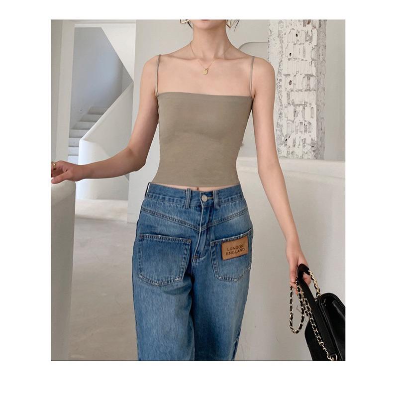 ʀᴏᴀɴɴᴀ_ᴋʀ完美遮副乳神器夏季新款黑色純色白色顯瘦乳膠墊無痕抹胸吊帶內衣背心女-細節圖2