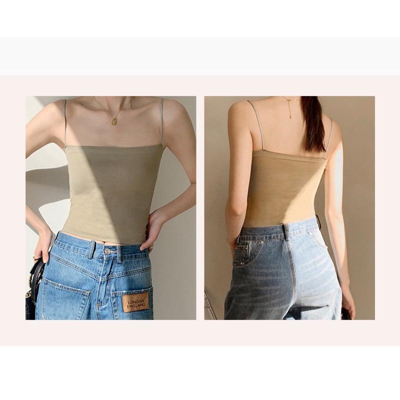 ʀᴏᴀɴɴᴀ_ᴋʀ完美遮副乳神器夏季新款黑色純色白色顯瘦乳膠墊無痕抹胸吊帶內衣背心女-細節圖3