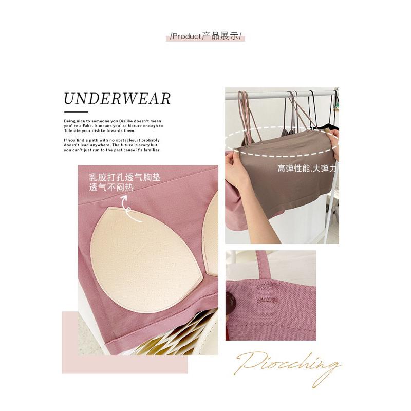 ʀᴏᴀɴɴᴀ_ᴋʀ完美遮副乳神器夏季新款黑色純色白色顯瘦乳膠墊無痕抹胸吊帶內衣背心女-細節圖9