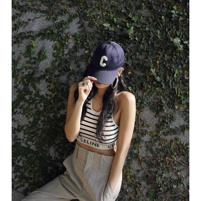 ʀᴏᴀɴɴᴀ_ᴋʀ孫芸芸同款✨完美修飾頭型時尚立體刺繡C字母百搭潮流棒球帽ins凹造型神器-細節圖9