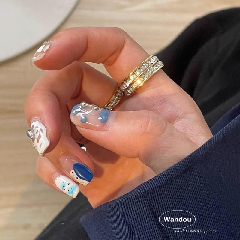 ʀᴏᴀɴɴᴀ_ᴋʀ爆閃🔥鈦鋼不掉色一圈滿鑽戒指單層雙層輕奢華派對食指戒-細節圖5