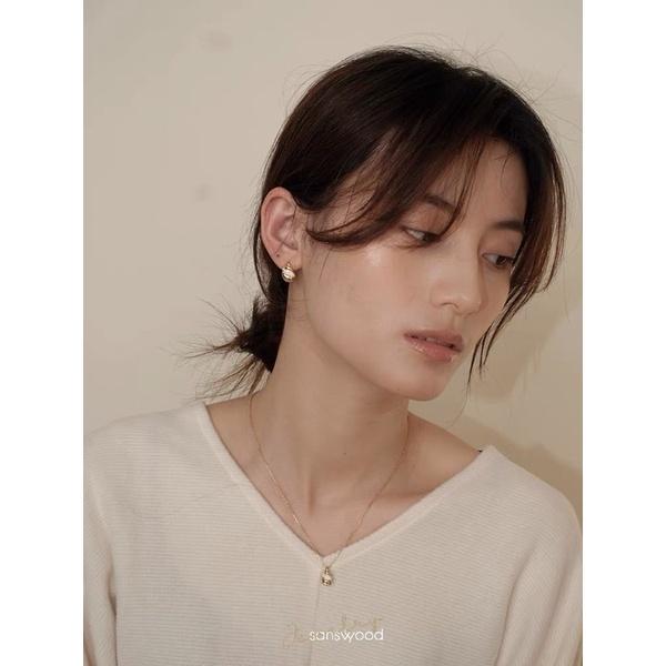 ʀᴏᴀɴɴᴀ_ᴋʀ「星空下的尼羅河」高級感水滴貝殼設計輕奢鑲鑽小眾銀鍍金海螺項鍊-細節圖5