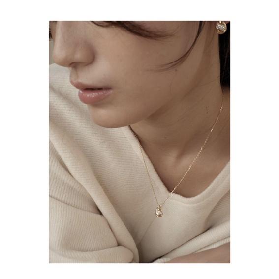 ʀᴏᴀɴɴᴀ_ᴋʀ「星空下的尼羅河」高級感水滴貝殼設計輕奢鑲鑽小眾銀鍍金海螺項鍊-細節圖7