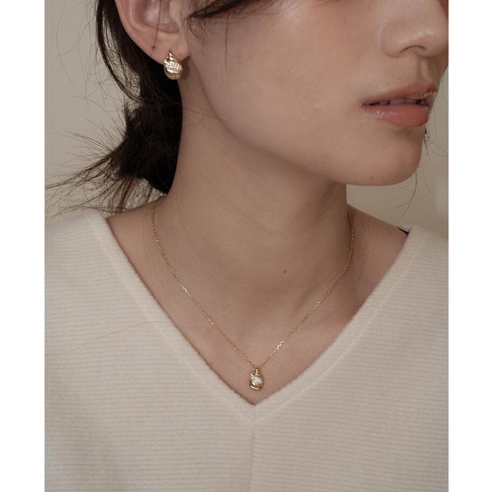 ʀᴏᴀɴɴᴀ_ᴋʀ「星空下的尼羅河」高級感水滴貝殼設計輕奢鑲鑽小眾銀鍍金海螺項鍊-細節圖8