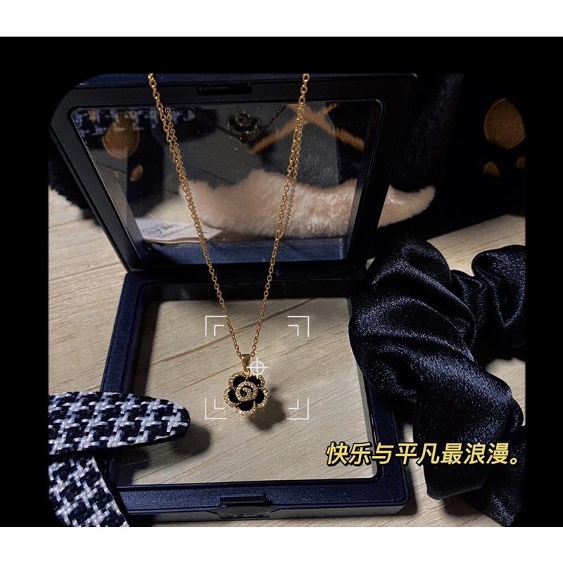 ʀᴏᴀɴɴᴀ_ᴋʀ「香榭麗舍」項鍊小眾設計師款高級感輕奢法式微鑲鑽山茶花鎖骨鍊毛衣鍊-細節圖7