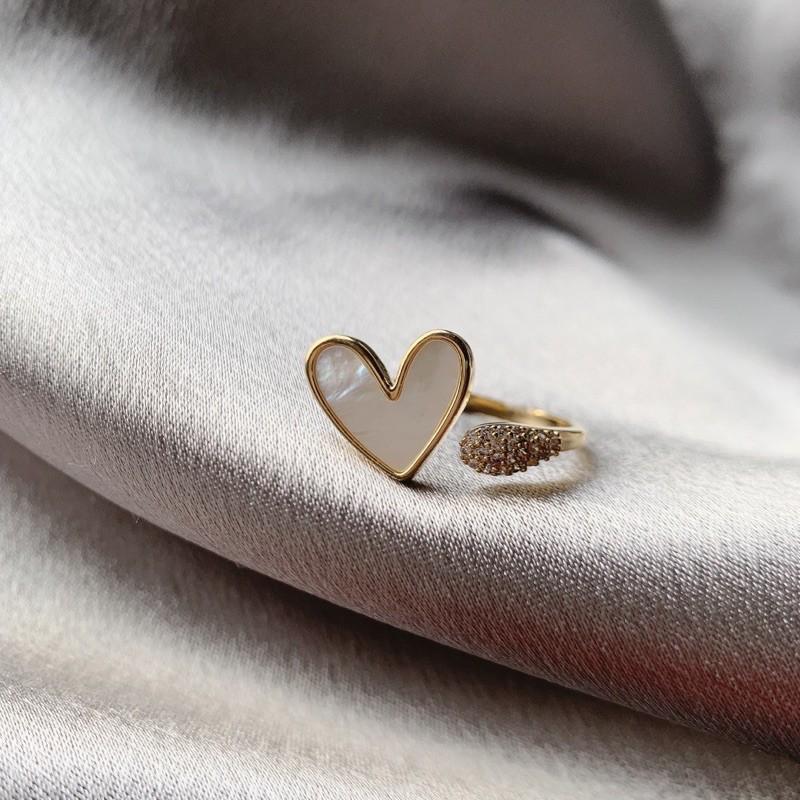 ʀᴏᴀɴɴᴀ_ᴋʀ精緻氣質貝殼愛心指戒-細節圖7