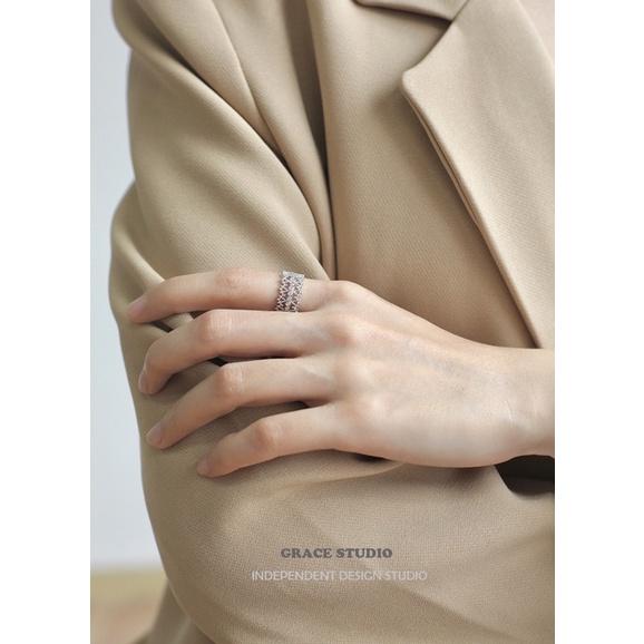 ʀᴏᴀɴɴᴀ_ᴋʀ格蕾絲歐美小眾鏤空蕾絲戒指女小眾設計師潮流開口指環ins戒指-細節圖9