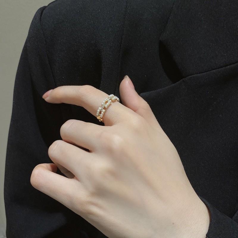 ʀᴏᴀɴɴᴀ_ᴋʀ正韓秀氣大方珍珠開口指戒-細節圖3