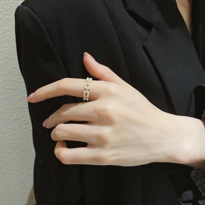 ʀᴏᴀɴɴᴀ_ᴋʀ正韓秀氣大方珍珠開口指戒-細節圖6