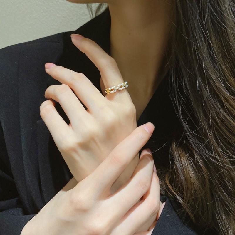 ʀᴏᴀɴɴᴀ_ᴋʀ正韓秀氣大方珍珠開口指戒-細節圖8