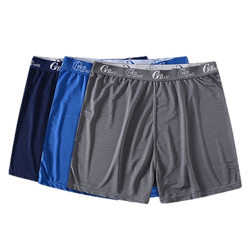 夏日救星 男生內褲 涼感褲 花面/素面 冰絲涼感 平口褲 四角褲 內褲 冰絲褲 顏色花樣隨機出貨 I224-細節圖2