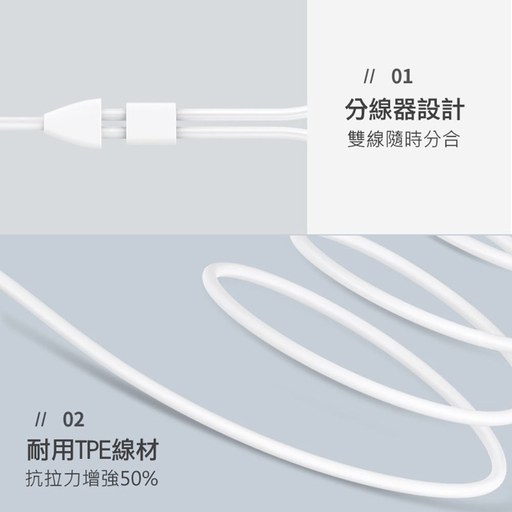 優勝仕 USAMS EP41 蘋果線控耳機 有線耳機 入耳式耳機 降噪高清 Lightning接頭 隨插即用不佔藍牙-細節圖9