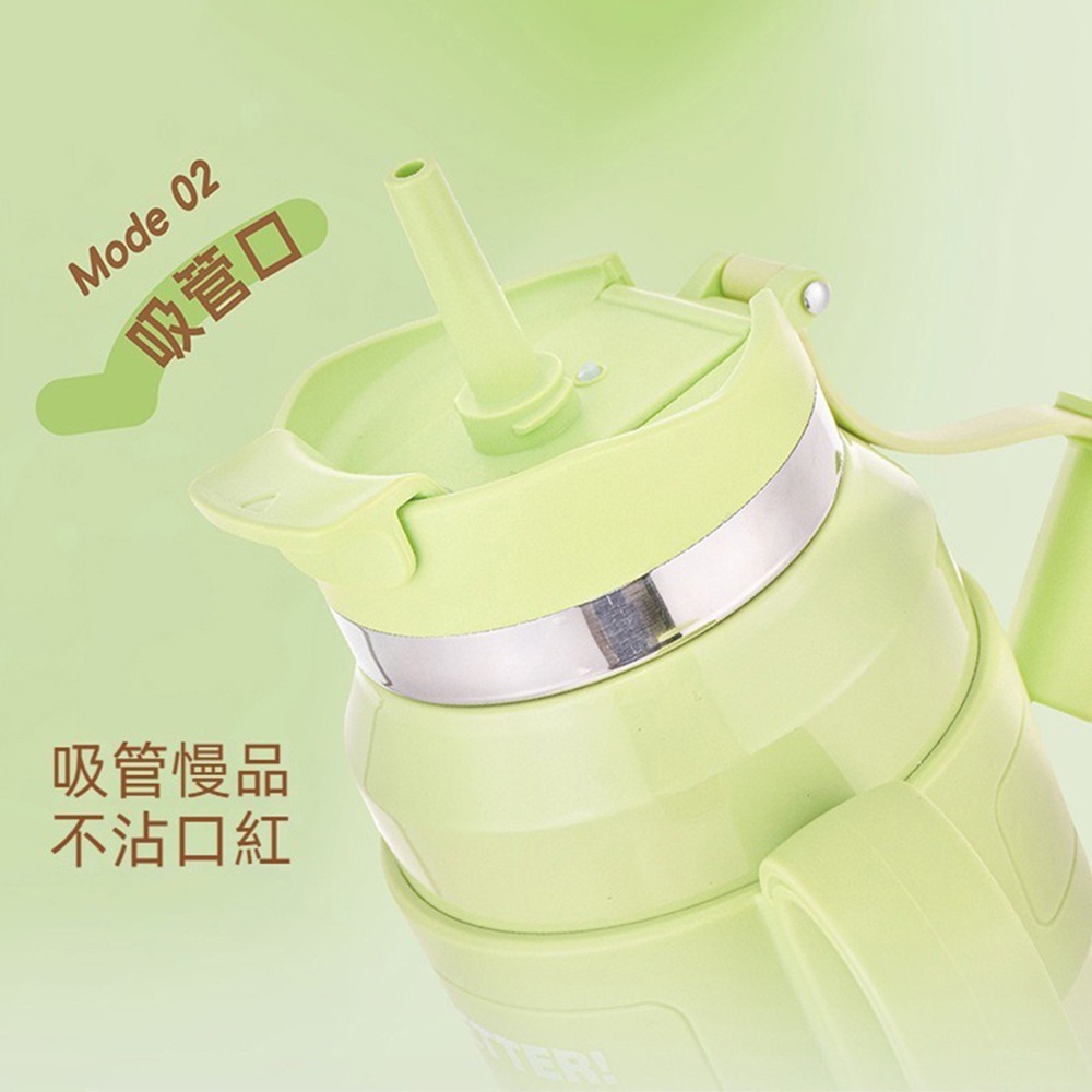 希樂 大容量900ML絢麗陶瓷保溫杯 漸層色 大握把 陶瓷塗層 密封防漏 冰霸杯 保溫杯 防塵吸管杯 環保杯 I508-細節圖10