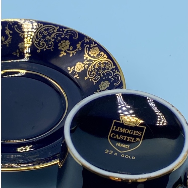 法國Limoges 利摩日 Castel 22K金濃縮咖啡杯組（9328-2-1-33-11)120ml-細節圖7