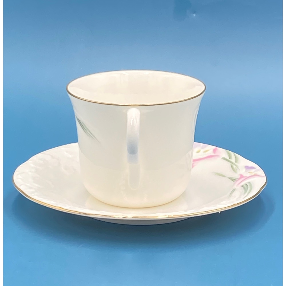 日本Hoya保谷白瓷金邊玫瑰紋浮雕花卉咖啡/花茶杯組（2957-1-32-26）220ml-細節圖2