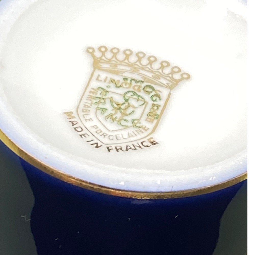 法國Limoges利摩日金邊海軍藍濃縮咖啡杯組（6369-6-1-33-9）80ml-細節圖7