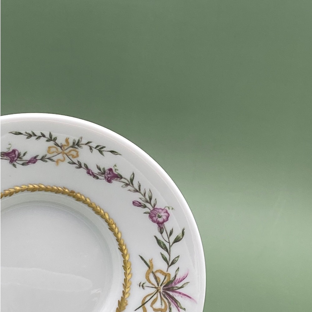 法國Limoges利摩日Raynaud雷諾金色絲帶花束濃縮咖啡杯組（6369-2-2-33-9）120ml-細節圖7
