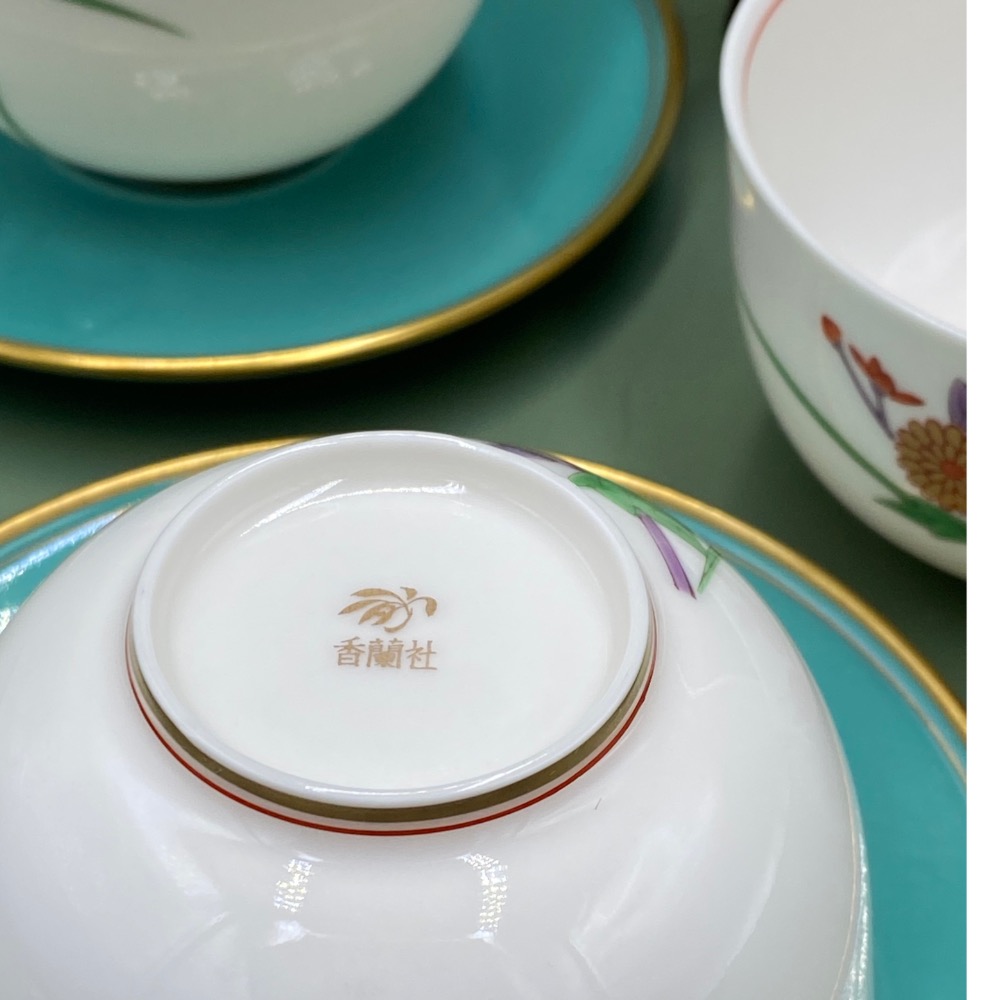 日本Koransha香蘭社細白瓷菊紋3茶杯組（9405-4-32-23）200ml-細節圖5