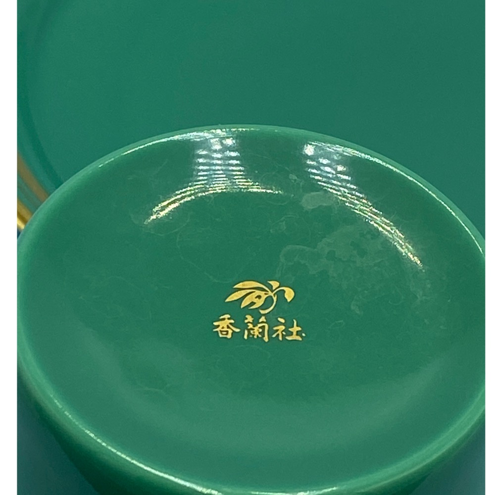日本Koransha香蘭社描金淺綠馬克杯型咖啡/花茶杯組（1830-6-1-33-4）210ml-細節圖7