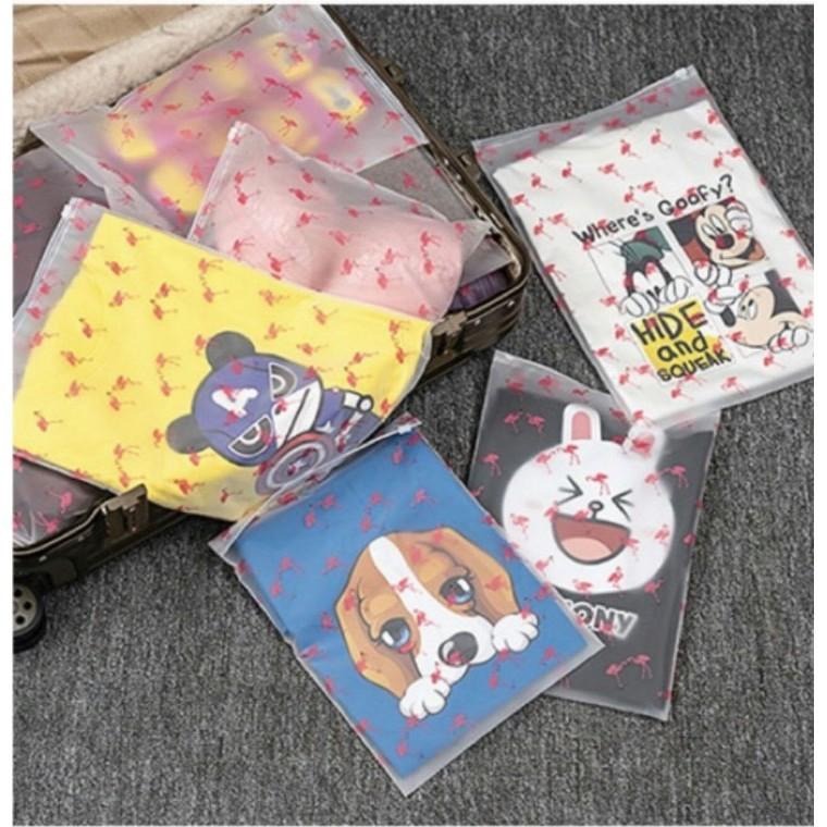 🍄拉鍊袋 【唯美紅鶴】 拉鍊袋 可愛收納袋  磨砂收納袋 磨砂袋 旅行收納袋 防水袋 防塵袋 包裝袋-細節圖2