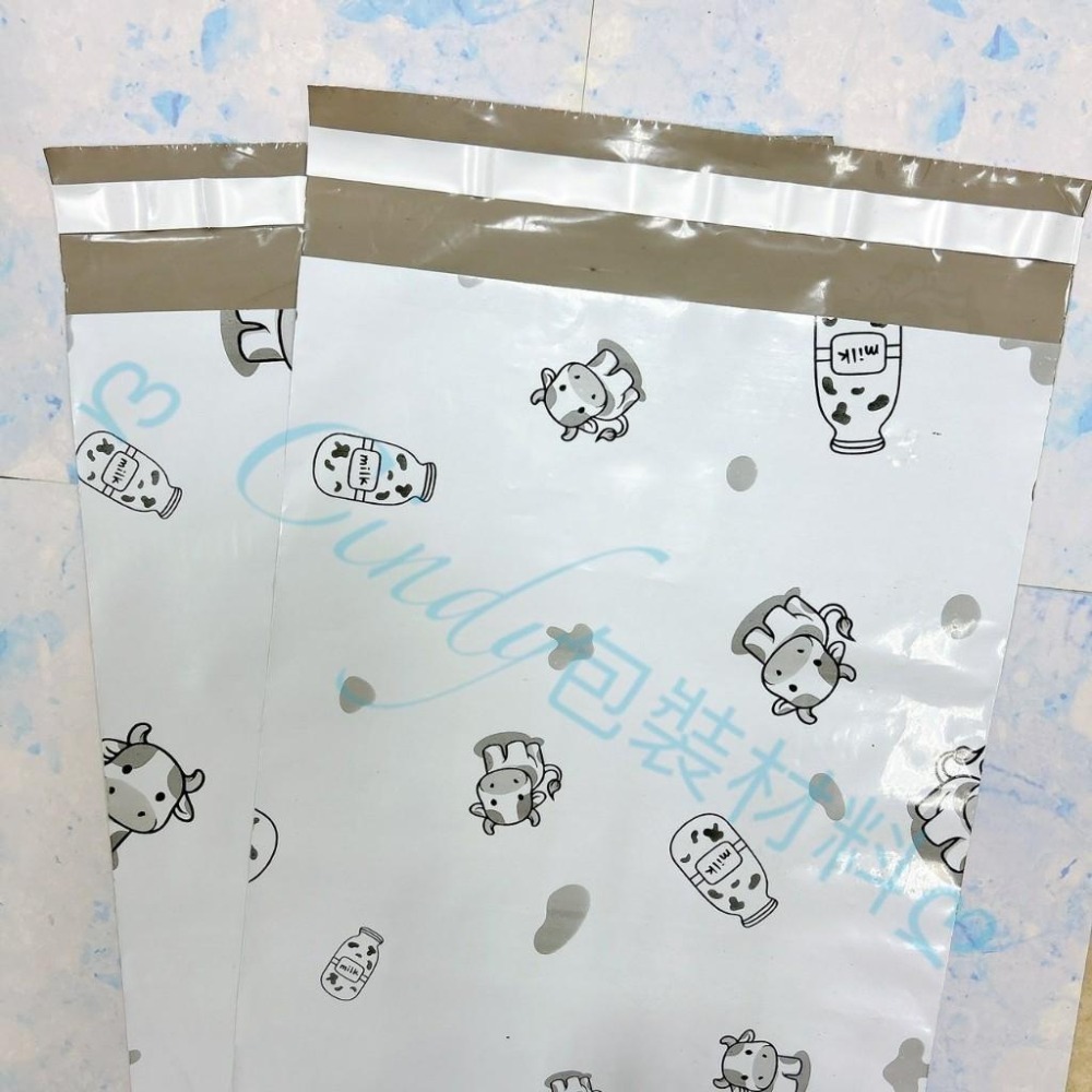 ✿Cindy包材✿ 獨家款式 🍪牛奶 哞哞 小牛🍪臺灣製破壞袋 破壞袋 快遞袋 物流袋 超商寄件袋 包裝袋 包材-細節圖7