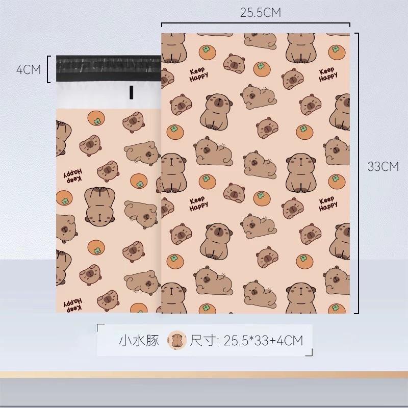 ✿Cindy包材✿🎀2025新款 卡皮巴拉 小水豚🎀（｀ｴ´ ＼ 破壞袋 寄件袋 超商寄件袋 100%不透光破壞袋-細節圖2