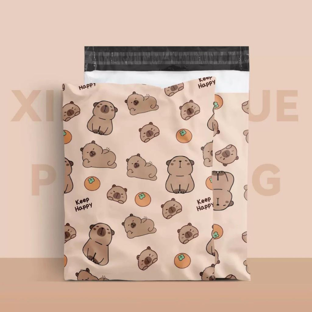 ✿Cindy包材✿🎀2025新款 卡皮巴拉 小水豚🎀（｀ｴ´ ＼ 破壞袋 寄件袋 超商寄件袋 100%不透光破壞袋-細節圖3