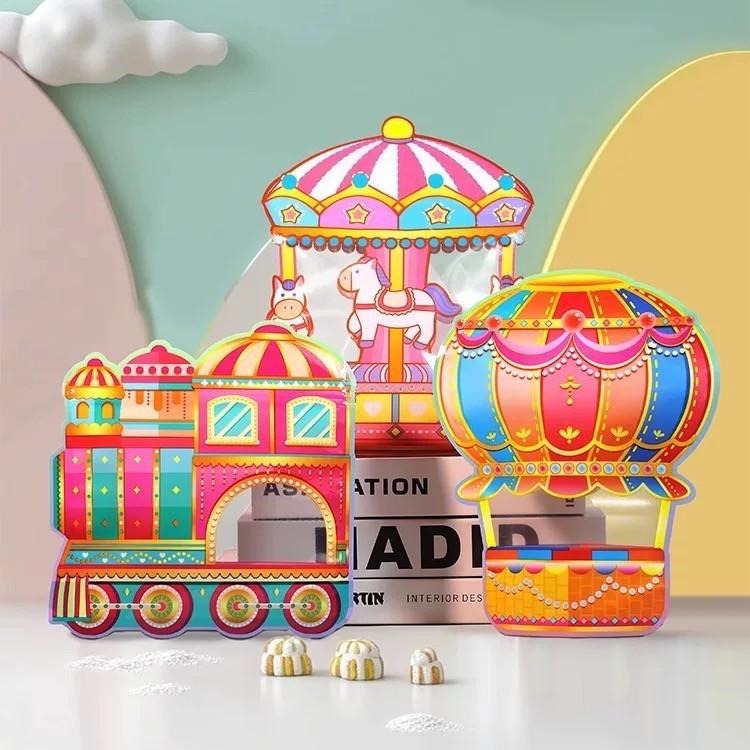 ✿Cindy包材✿🚗現貨 臺灣出貨🚗遊樂園造型 夾鏈袋 零食包裝袋 幼兒園分享 包裝袋 餅乾糖果 禮物袋 自立袋-細節圖2