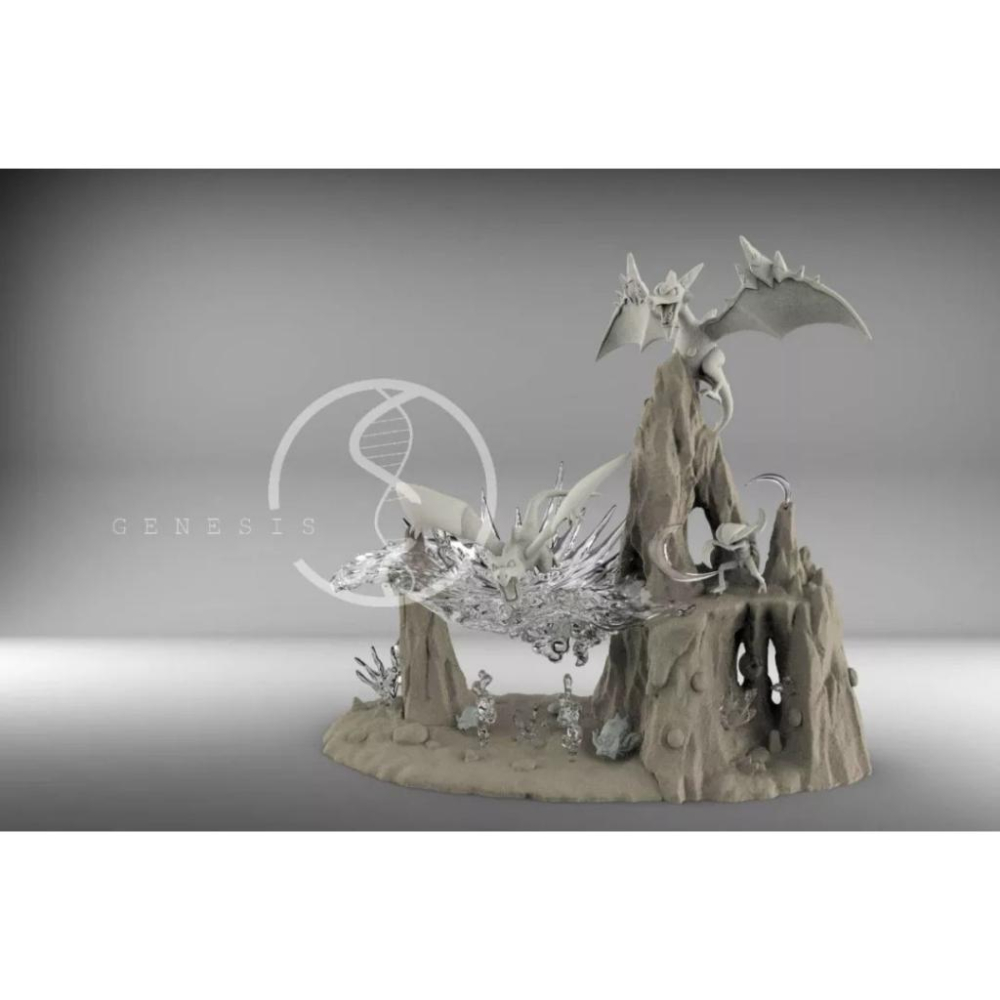 【黑哥模型】基因工作室 寶可夢 拼接組第一彈 化石翼龍 GK雕像 拆檢無損-細節圖3