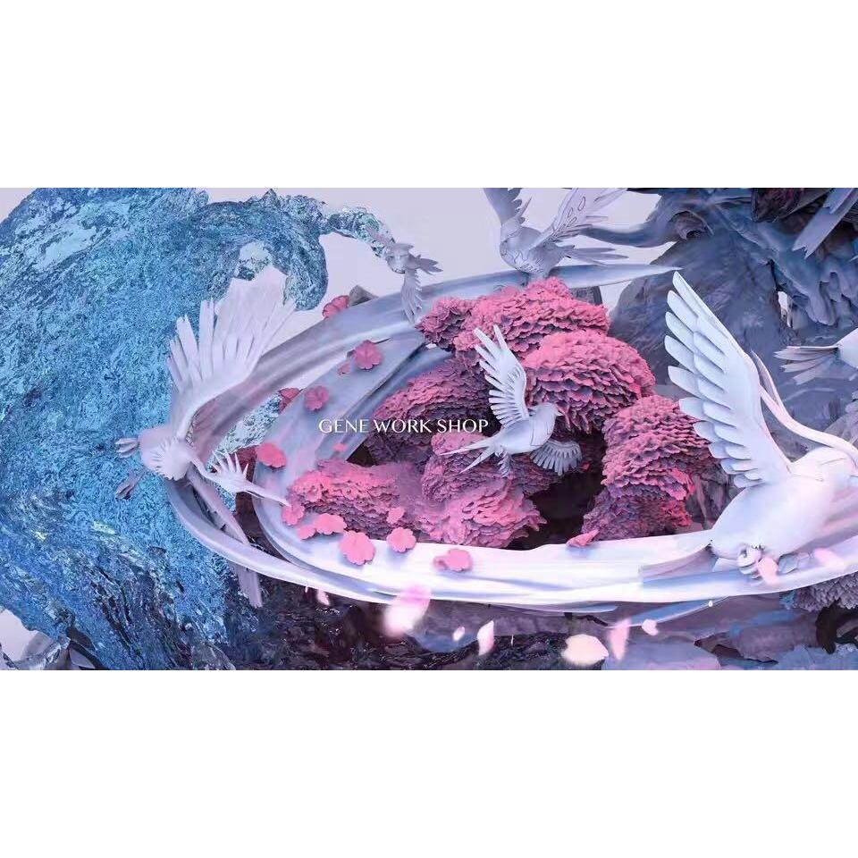 【黑哥模型】基因工作室 寶可夢 生態系列 金銀鳥 GK雕像 全新未拆-細節圖3