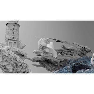 【黑哥模型】基因工作室 寶可夢 拼接組第四彈 快龍 GK雕像 拆檢無損-細節圖5