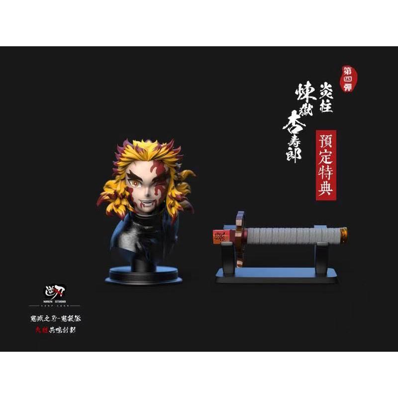 【黑哥模型】逆刃工作室 鬼滅之刃 九柱共鳴第四彈 炎柱VS上參 高配 GK 雕像 全新未拆-細節圖2