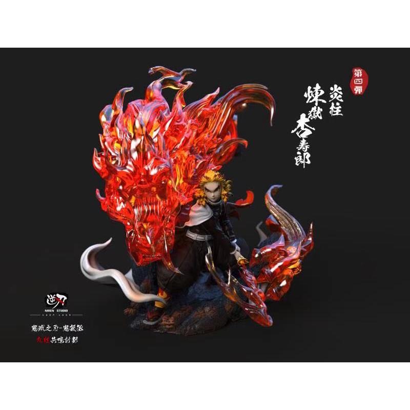 【黑哥模型】逆刃工作室 鬼滅之刃 九柱共鳴第四彈 炎柱VS上參 高配 GK 雕像 全新未拆-細節圖3