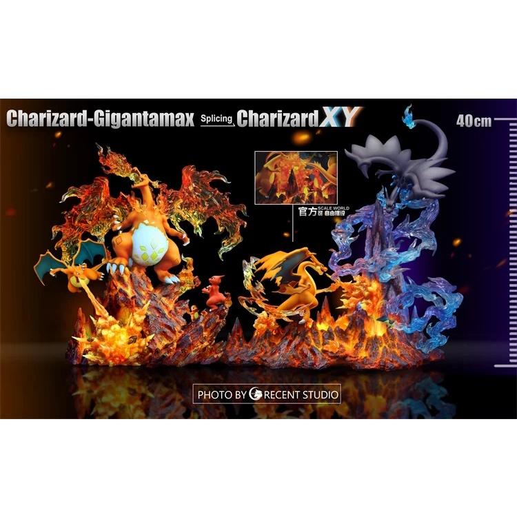 【黑哥模型】新月工作室 寶可夢/神奇寶貝 XY噴火龍家族 拼接共鳴 拆擺無損 GK 雕像-細節圖4