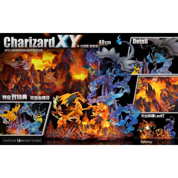 【黑哥模型】新月工作室 寶可夢/神奇寶貝 XY噴火龍家族 拼接共鳴 拆擺無損 GK 雕像-細節圖5