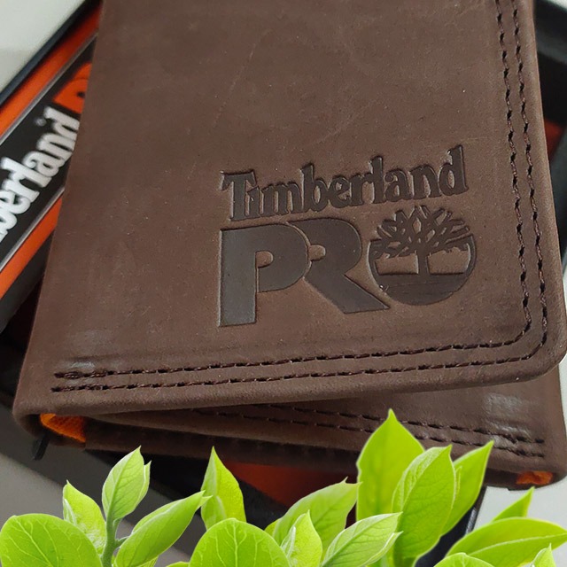 【Timberland】男皮夾 短夾 三折 PRO款 牛皮夾 品牌盒裝／咖-細節圖5