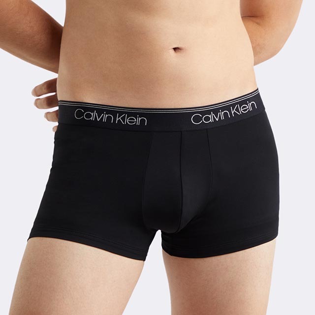 【CK】Calvin Klein 男內褲 四角男內褲 彈纖 中低腰 超值3件盒組／黑色原廠盒裝-細節圖3