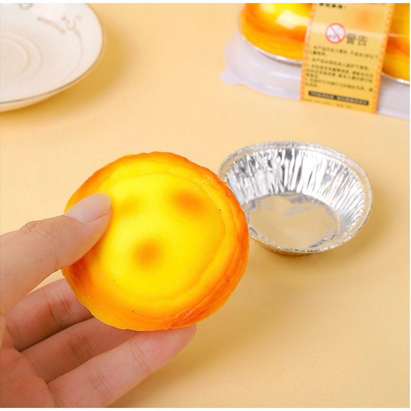 🈶現貨 葡式蛋撻捏捏樂 發洩玩具 舒壓玩具 解壓玩具 紓解壓力 仿真蛋撻-細節圖2