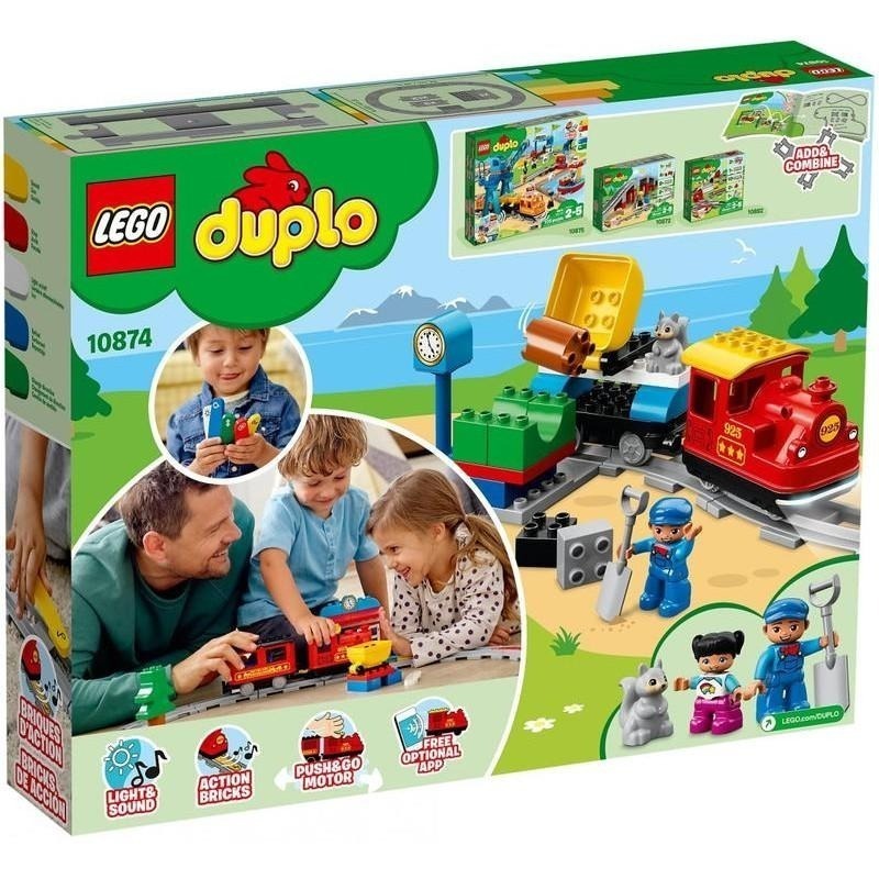 {全新} LEGO 樂高 電動火車 10874 DUPLO 得寶系列  蒸汽火車 10875-細節圖2