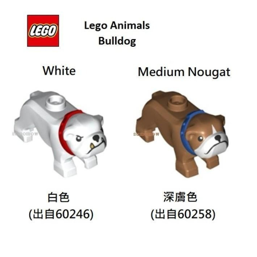 {全新} LEGO 樂高 Bulldog 鬥牛犬 法鬥 英鬥 60258 60246 動物 狗 深膚 65388pb01