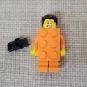 {全新} LEGO 磚塊人 樂高 深藍綠 水藍色 磚頭人 BAM 自組人偶 橘色磚頭人 橘色磚塊人 71037-規格圖1
