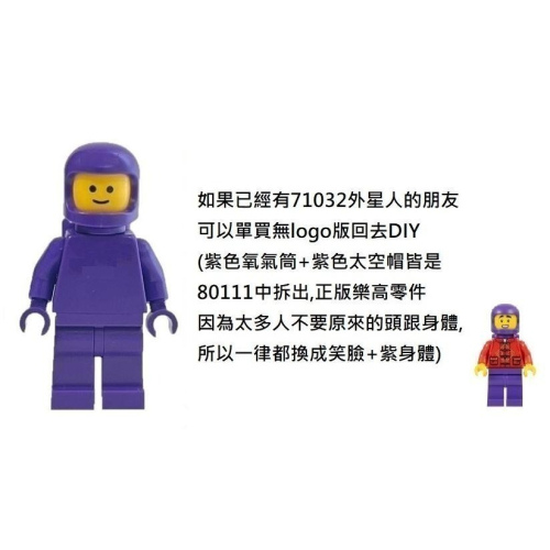 {全新} LEGO 紫色太空人 80111 71032 70841