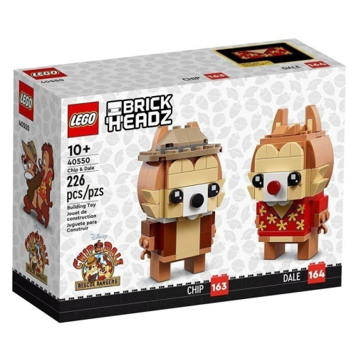 {全新} LEGO 樂高 40550 奇奇與蒂蒂 Chip& Dale 迪士尼 Brickheadz 大頭系列