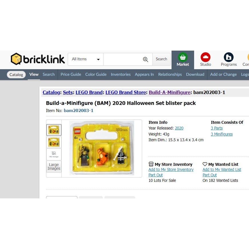 {全新} LEGO 樂高 2020 萬聖節BAM Halloween Set blister pack-細節圖3