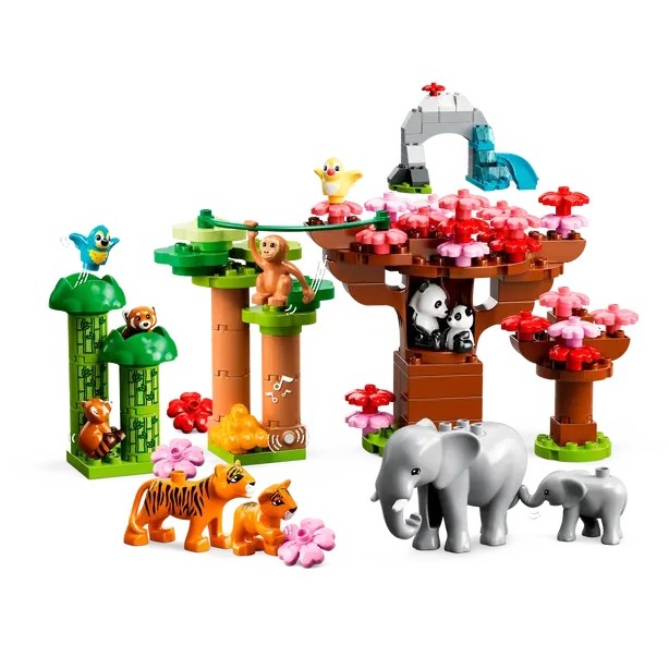 {全新} LEGO 樂高 DUPLO 得寶 10974 得寶 亞洲野生動物 大象 老虎 貓熊 小貓熊-細節圖3