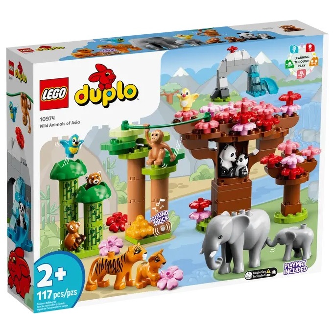 {全新} LEGO 樂高 DUPLO 得寶 10974 得寶 亞洲野生動物 大象 老虎 貓熊 小貓熊-細節圖6