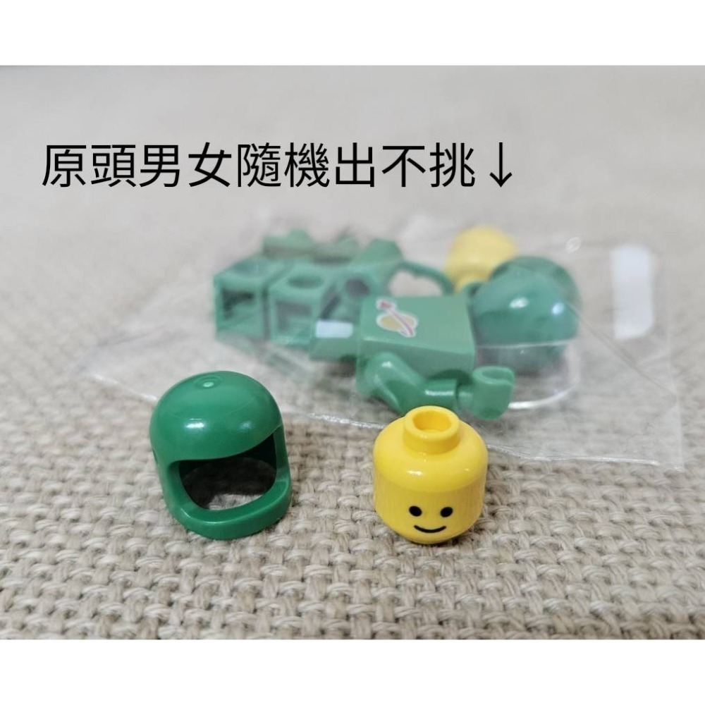 {全新} 綠色太空人完全版 綠色太空帽 LEGO 樂高 50665 出自21109 80054-細節圖3