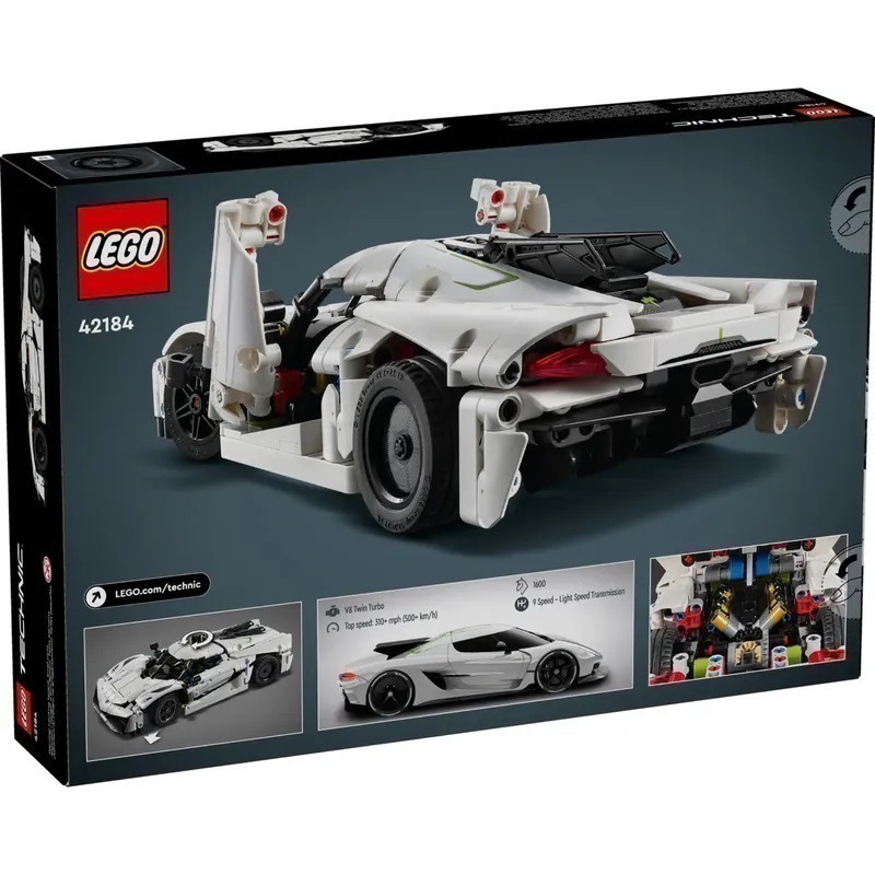 {全新} LEGO 樂高 白色極致超跑 科技系列 42184 Koenigsegg Jesko Absolut-細節圖2